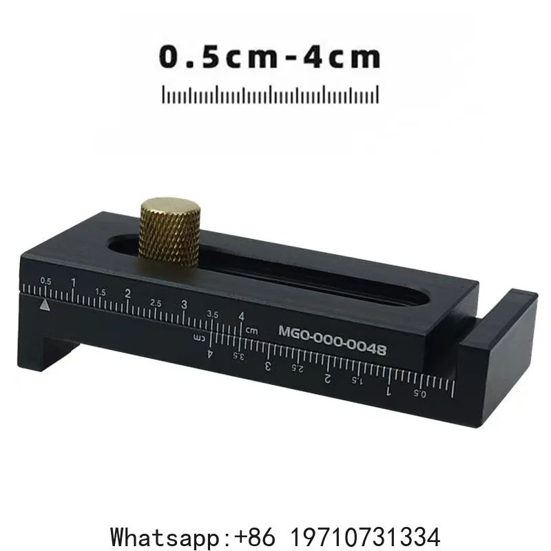 Generic 5-40mm Depth Measuring Ruler – Movable Sawtooth Gap Gauge for Table Saw, Mortise & Tenon Woodworking Tool