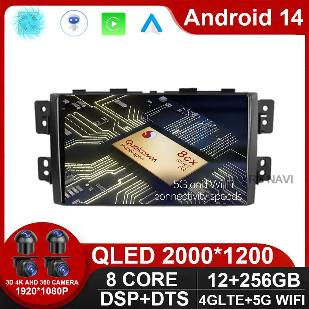 

Android 14 Car Radio For Kia Borrego Mohave 2008 - 2012 ADAS Navigation GPS Wireless Carplay Auto BT Multimedia Video No 2din