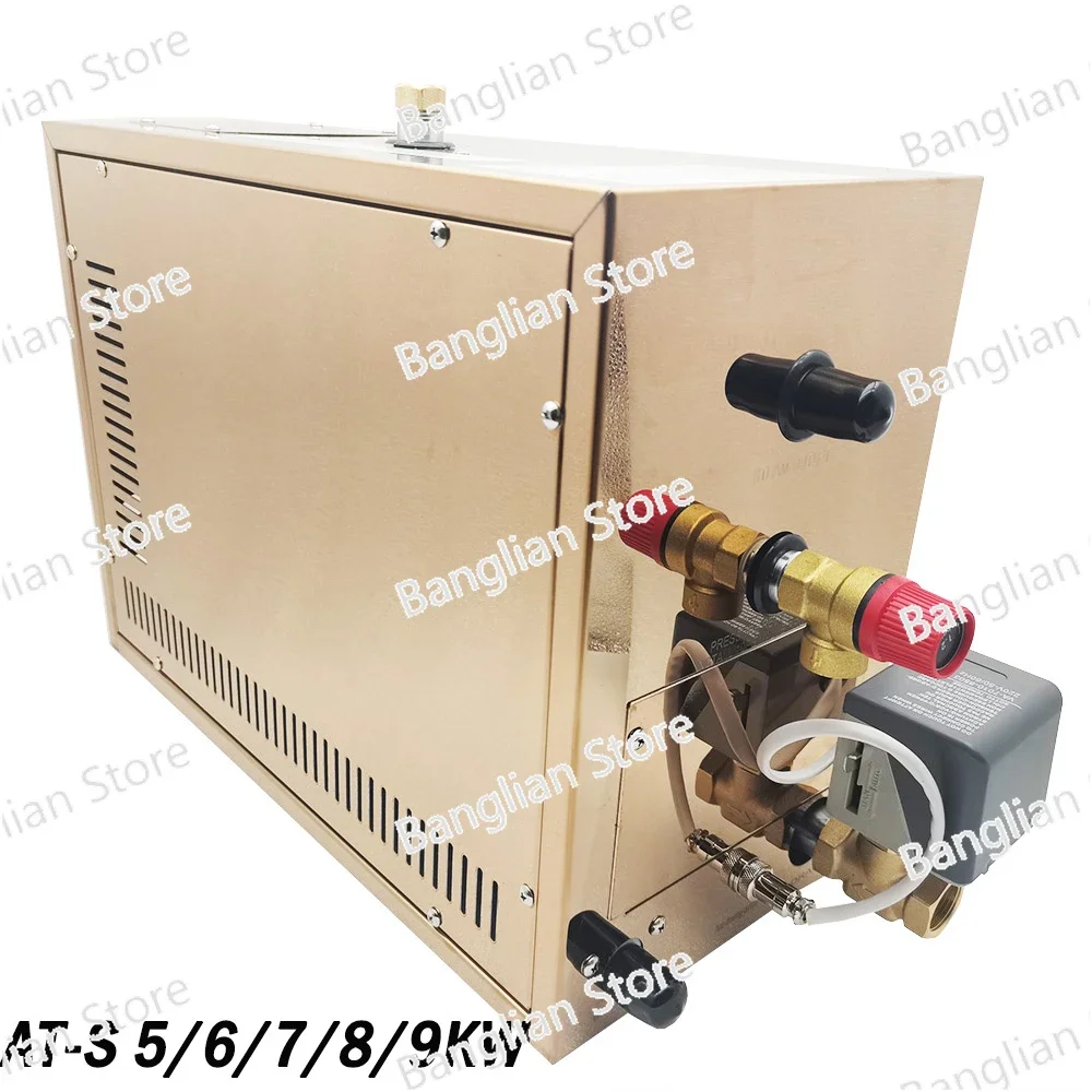 AT-S 5/6/7/8/9KW Home Wet Steam Room Steam Bath Generator Household Steaming Sauna Room Steam Bath Sauna Machine for Spa