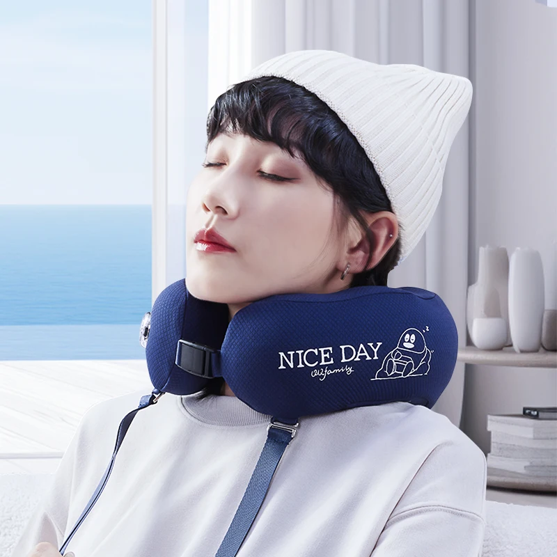 Jare-QQ903 5D U Shape Shiatsu Kneading Neck Massage Shawl Travel Cervical Pillow Heating Relieve Fatigue Relaxation Neck Shoulde