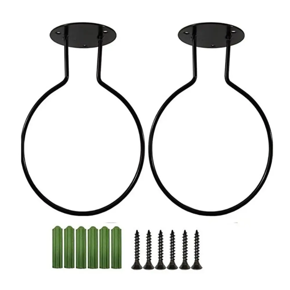 Prateleira de exibição de bola montada na parede, multiuso, economizador de espaço, rack de armazenamento de basquete, preto, durável, expositor de futebol