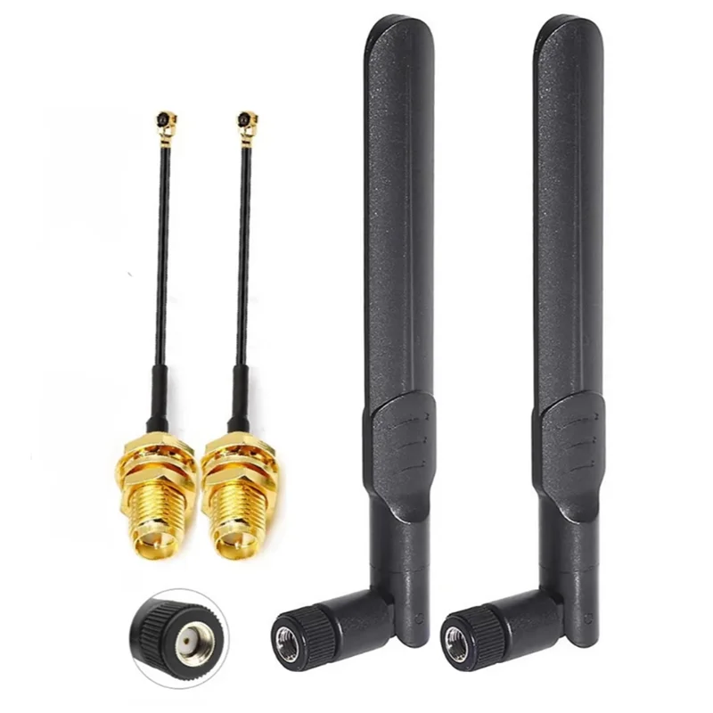 Кабель ABMF-15Cm RP-SMA к MHF4 в комплекте двухдиапазонная антенна Wi-Fi 8Dbi 2,4 ГГц 5,8 ГГц SMA штекер для карты M. 2 NGFF WLAN