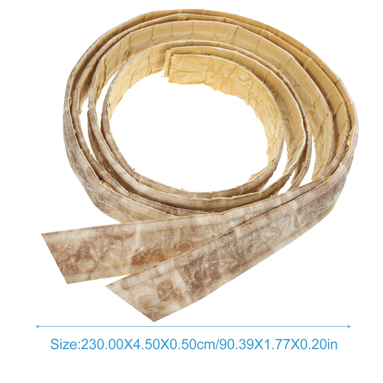 2 Rolls Waist and Baseboard Molding Trim Self Adhesive Flexible Peel and Stick Trim Caulk Strip Corner Wall Edge Ceiling