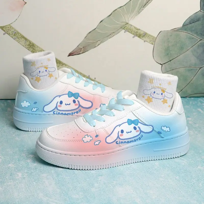 

TAKARA TOMY Kitty Spring Cute Girl Thick Sole Small White Shoes Low Top Slate Shoes Student