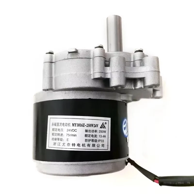 250w 24v 75rpm / 120rpm/160rpm/180rpm Low Speed Brush Motor Wheel Chair DC Gear Brushed Motor Large Torque Electric MY1016Z