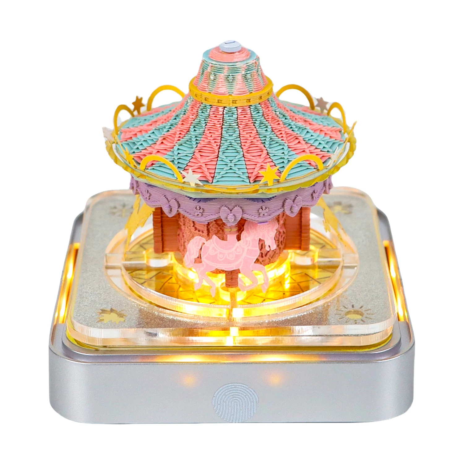 2026 Romantic Carousel Style - 3D Paper Art Tear-off Calendar for New Year Christmas Birthday Gift Home Office Desktop Decor