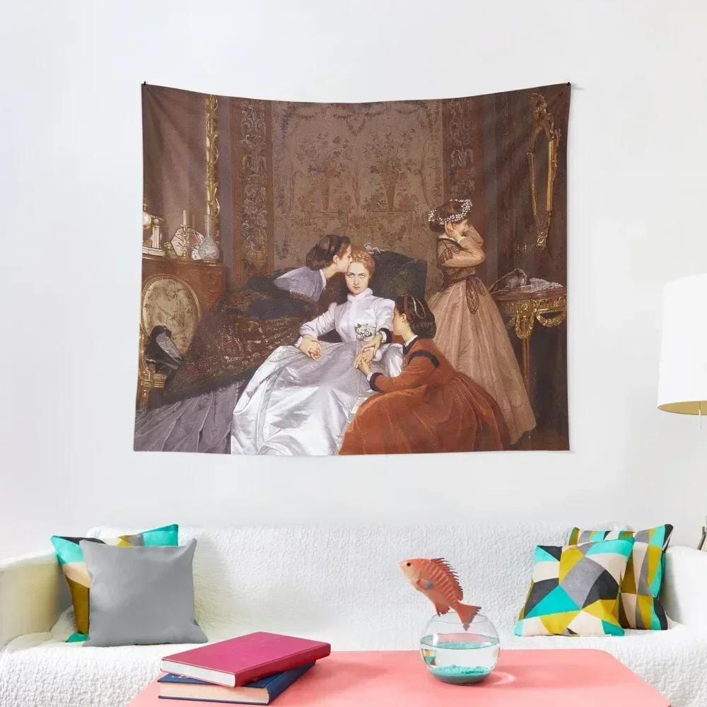 The Reluctant Bride - August Toulmouche Tapestry Cute Decor Home Decorations Aesthetic Room Decorator Home Decorations Tapestry