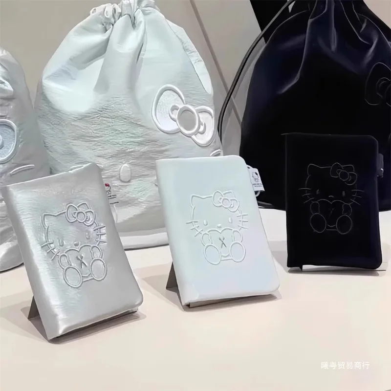

Hello Kitty Wallet Silver Passport Clip Multi Functional Card Bag International Travel Ticket ID Document Storage Bag Wholesale