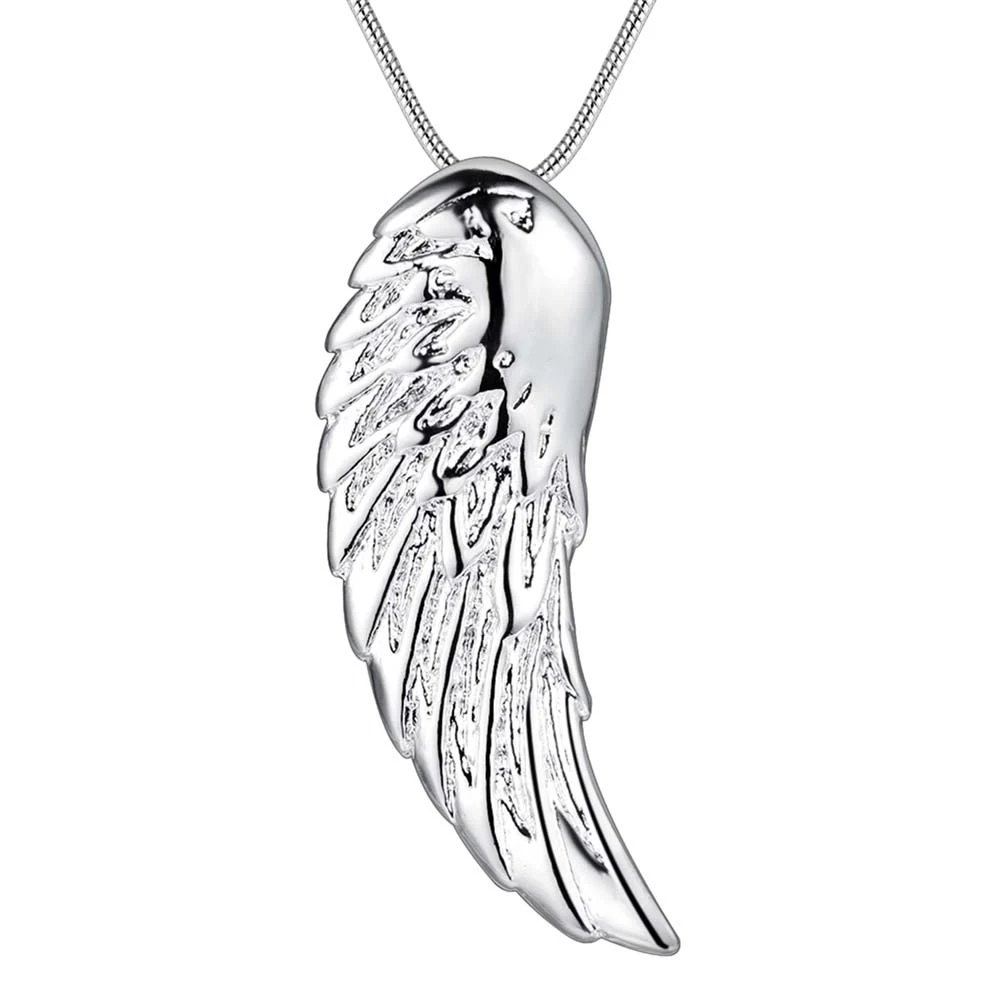925 Sterling Silver Necklace Pendant for Women Wedding Jewelry Fine Accessories High Quality  Angel Wings Fashion Gifts Party view 2