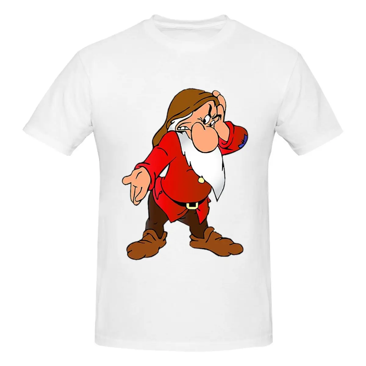 Grumpy Dwarf T-Shirt for Men Cotton Oversized T Shirts Men's Short Sleeve Round Neck Summer Clothes Tops S-6XL