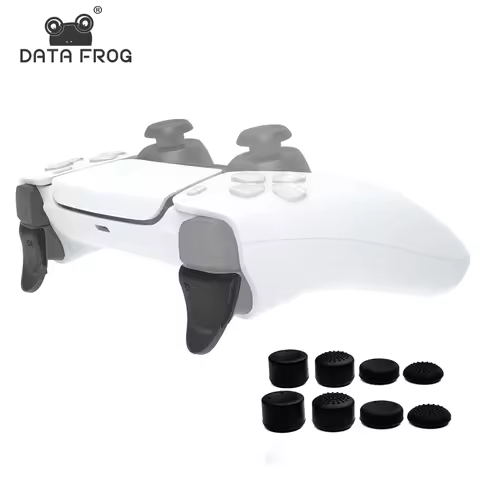 DATA FROG Extended Gamepad Triggers Button for PS5 L2＆R2 Key Extender for PS5/PS4 Game Controller Accessories Silicone Cap