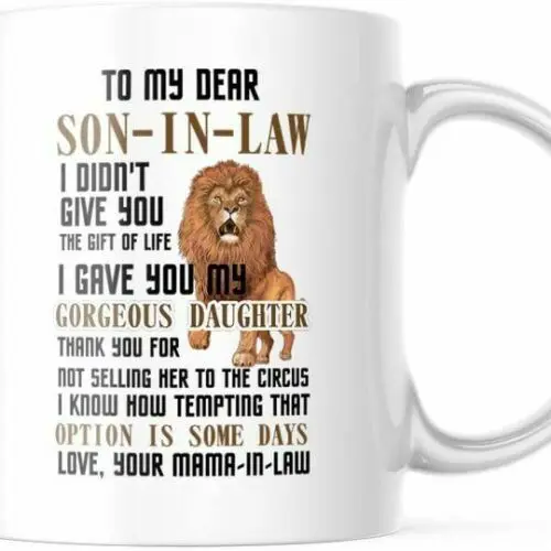 To My Son-In Law Coffee Mug Gift From Mother in Law 11 OZ cup