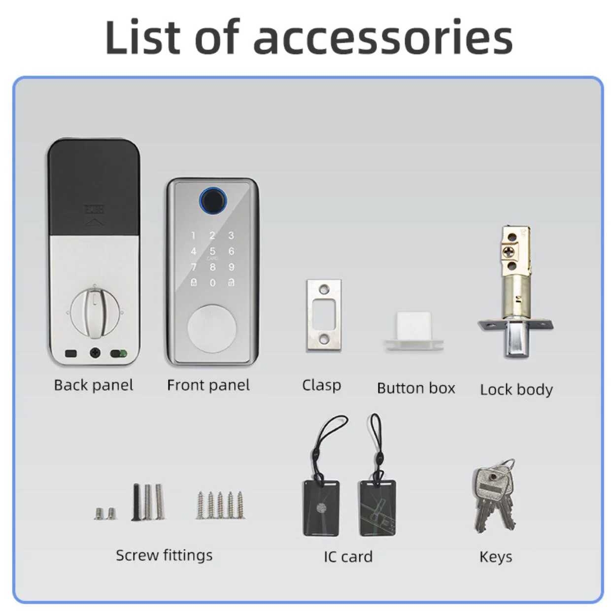 Tuya TTlock APP Smart Card Security Biometric Fingerprint Door Locks Password Keyless Entry Anti-theft for Hotel