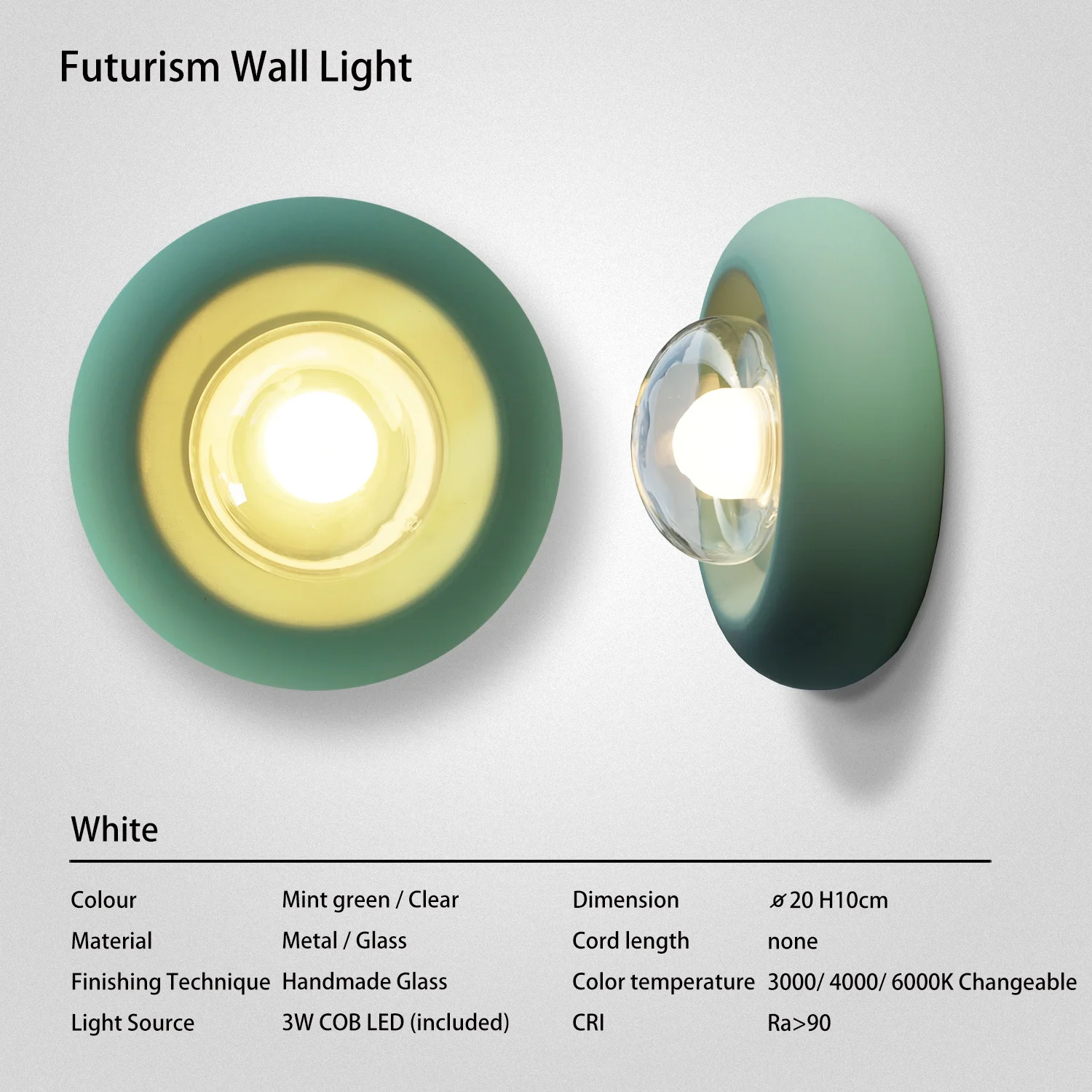 Caren Lighting Futurism Wall Sconces Lighting Design Glass Electroplating LED Bauhaus Contemporary Modern Cozy Light Fixture