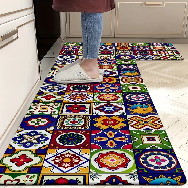 Küchenmatten, Rutschfeste Badezimmermatten, Stehende Läufer, Teppiche für Küche, Waschbecken, Waschküche, Badezimmer, Frühlingsdekoration