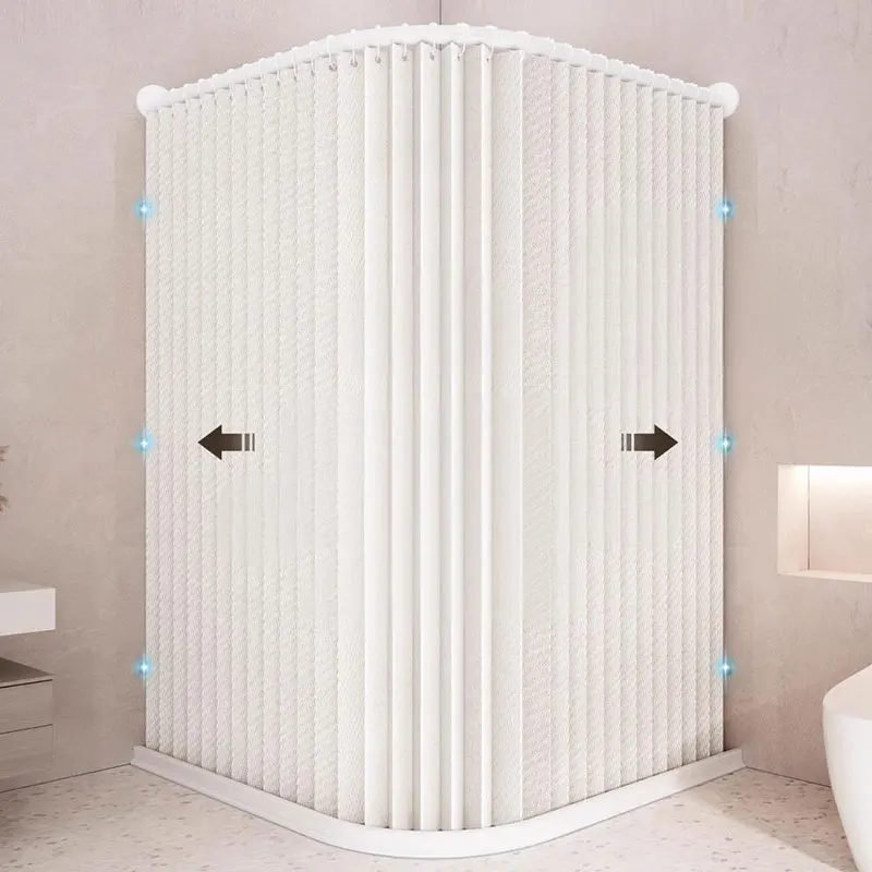Cortina de Ducha Plegable con Diseño de Mármol, Estilo Lujoso, Impermeable, Resistente al Moho, con Ganchos, para Baños de Alta Gama y Hoteles