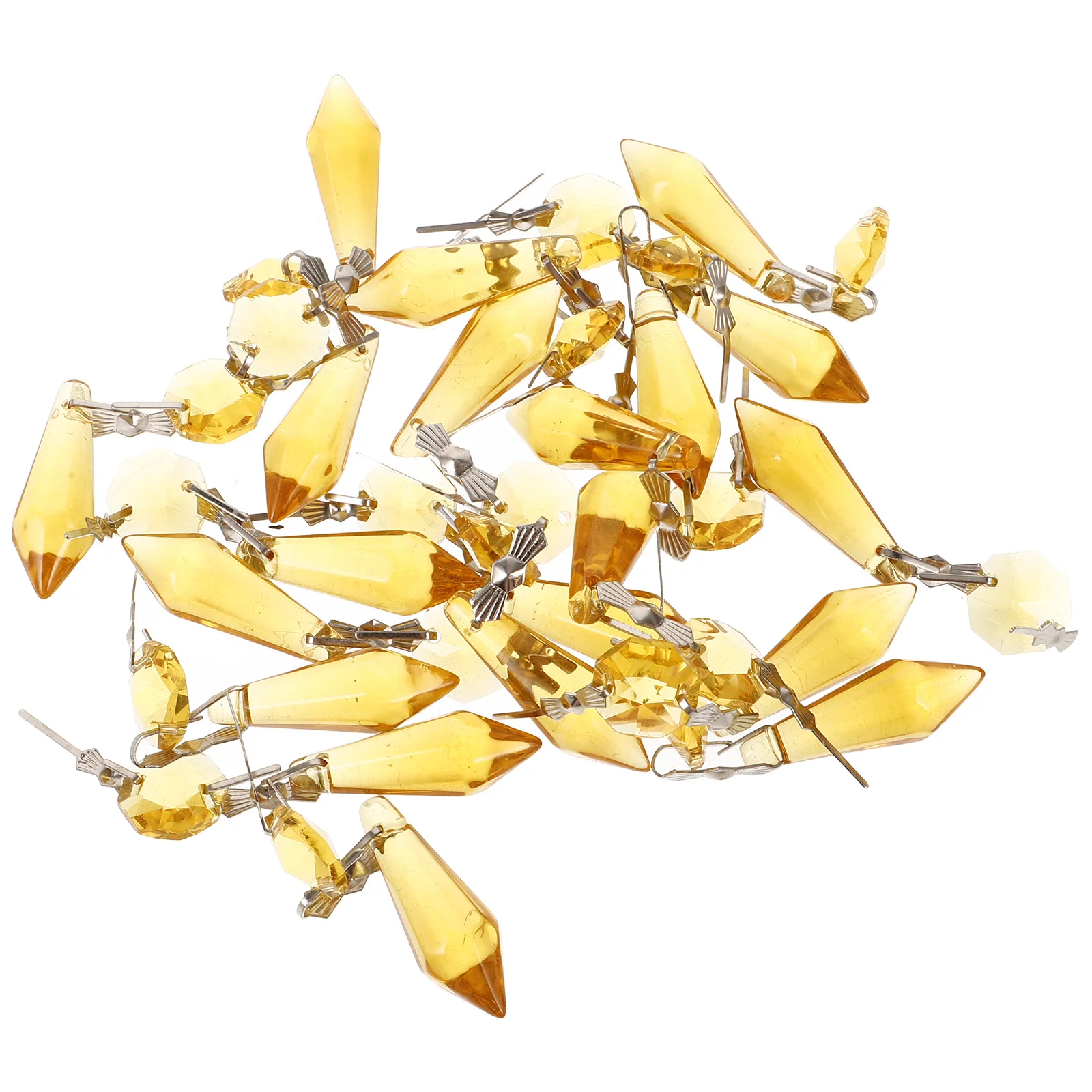 

20pcs Crystal Suncatcher Pendant Beads Prism Drop For Chandelier Window Hanging Diy Decor Green Clear Curtain Garland