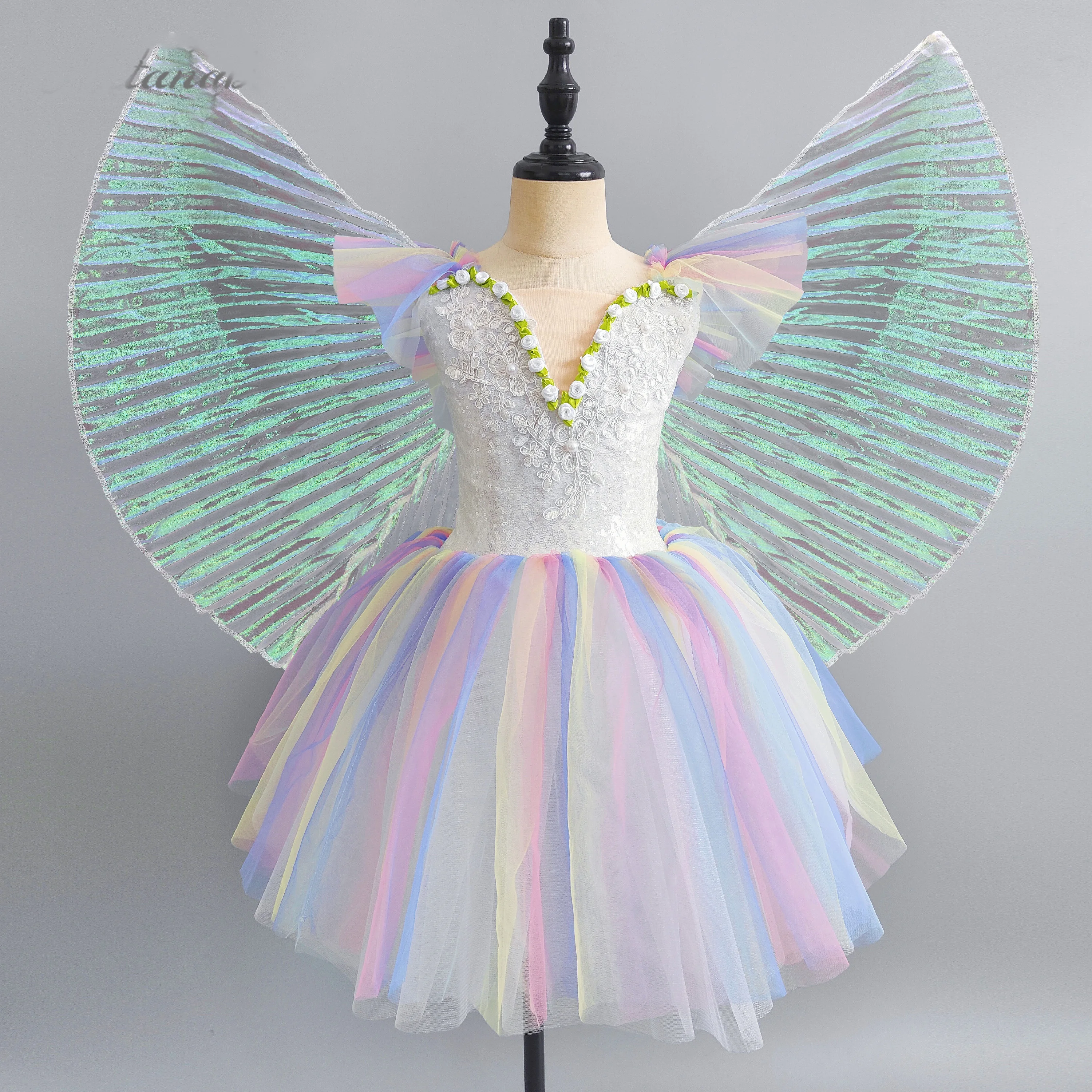 Vestido de Ballet con tutú romántico, vestido largo de bailarina para niñas y mujeres, tutú de Ballet de actuación, trajes de baile de cisne contemporáneos para niñas