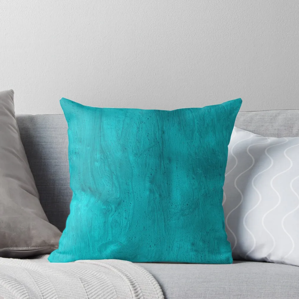 Aquamarine Paint Texture Throw Pillow Luxury Pillow Case Custom Cushion Photo Pillowcases For Pillows pillow