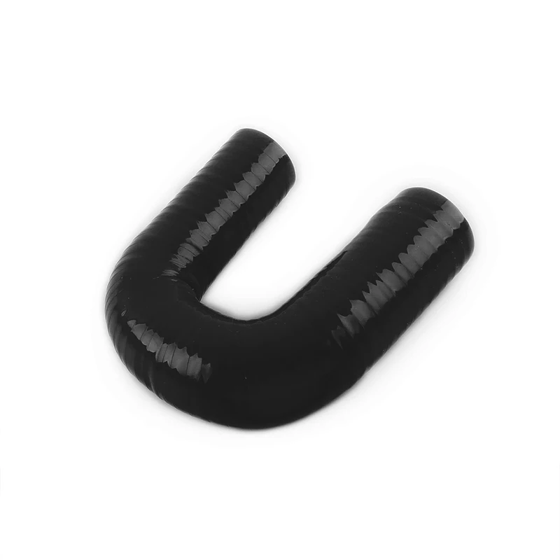 ID 12mm 15mm 19mm 22mm 25mm 32mm 35mm 38mm 42mm 51mm Black 180 Degree Elbow General Silicone Coolant Intercooler Pipe Tube Hose view 5