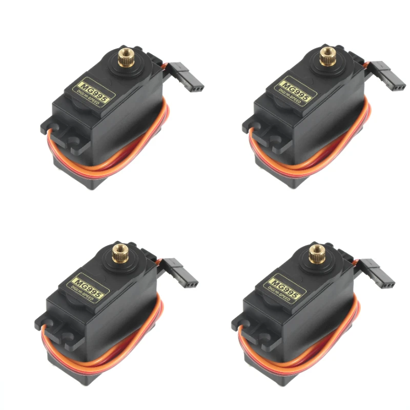 4pcs 13kg 15kg Metal Servos Digital MG995 MG996 MG996R Servo Metal Gear motor for Futaba JR Car RC Helicopter Boat Diy toys