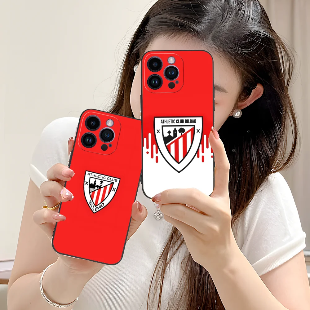 携帯 B-ビルバオ電話ケース iPhone 16 15 14 13 12 11 X XR XS 8 7 プロマックスプラスミニ黒携帯電話スマートフォンカバー