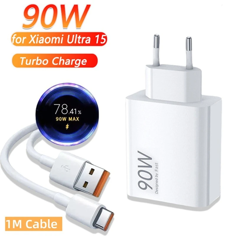 Neue 90W USB Typ C Ladegerät Schnelle Lade Datenkabel USB Telefon Ladegerät Adapter Eu Stecker Adapter Für Xiaomi