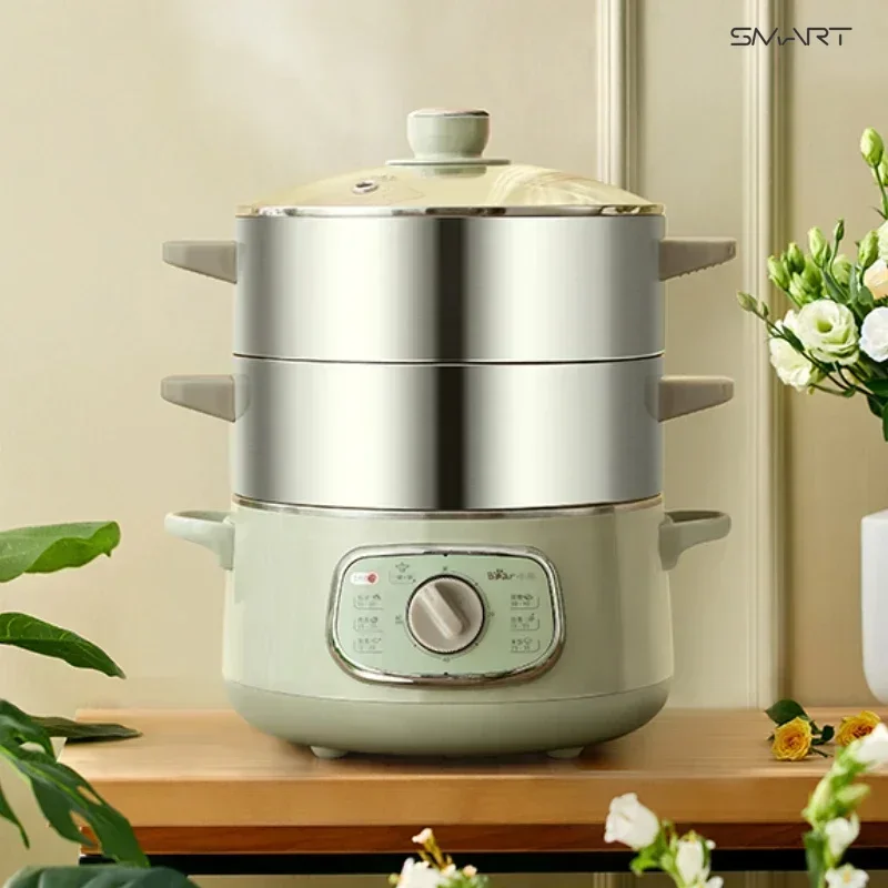 New product electric steamer multifunctional household three-layer steamer steaming and stewing pot steamer