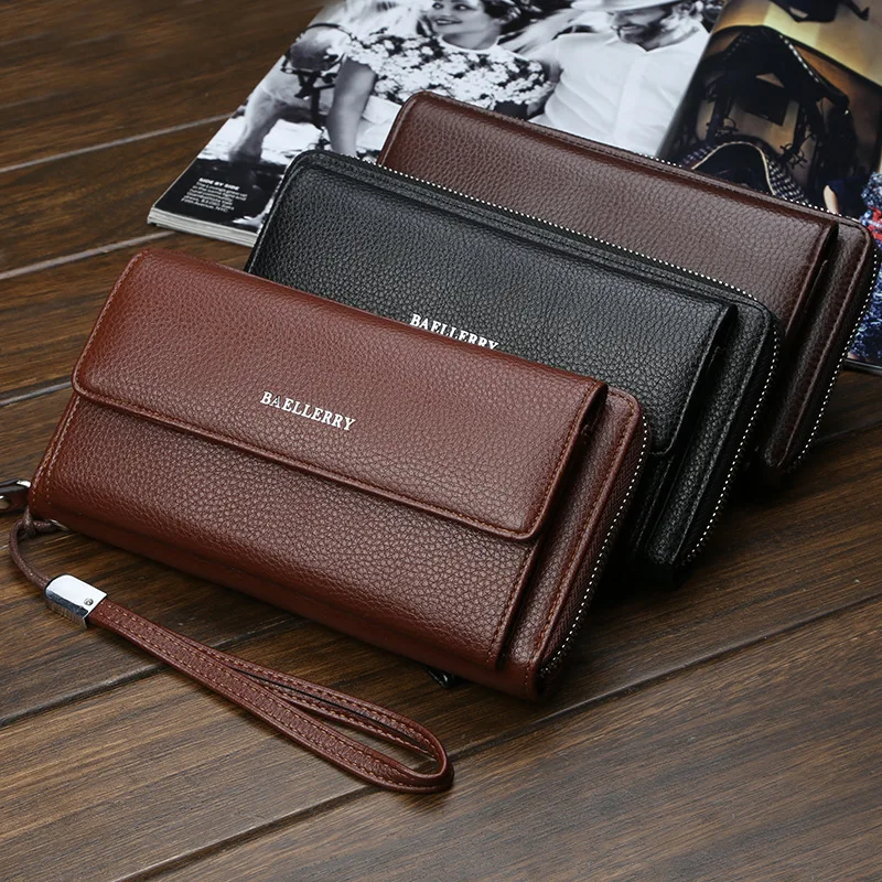 

Men's New Business Casual Large Capacity Litchi Texture Multi Card Holder Clutch