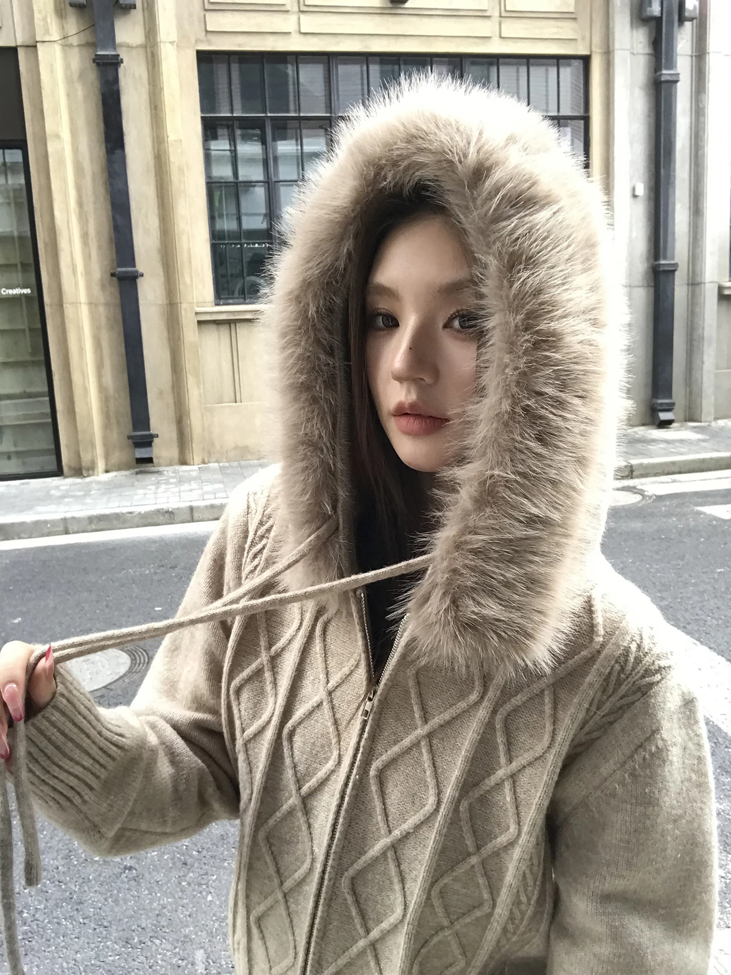 

Korean Sle Knitted Open Cardigan Women's Faion Winter Sweater Jaet G Sle Commute Sle Straight Cut Long Sve