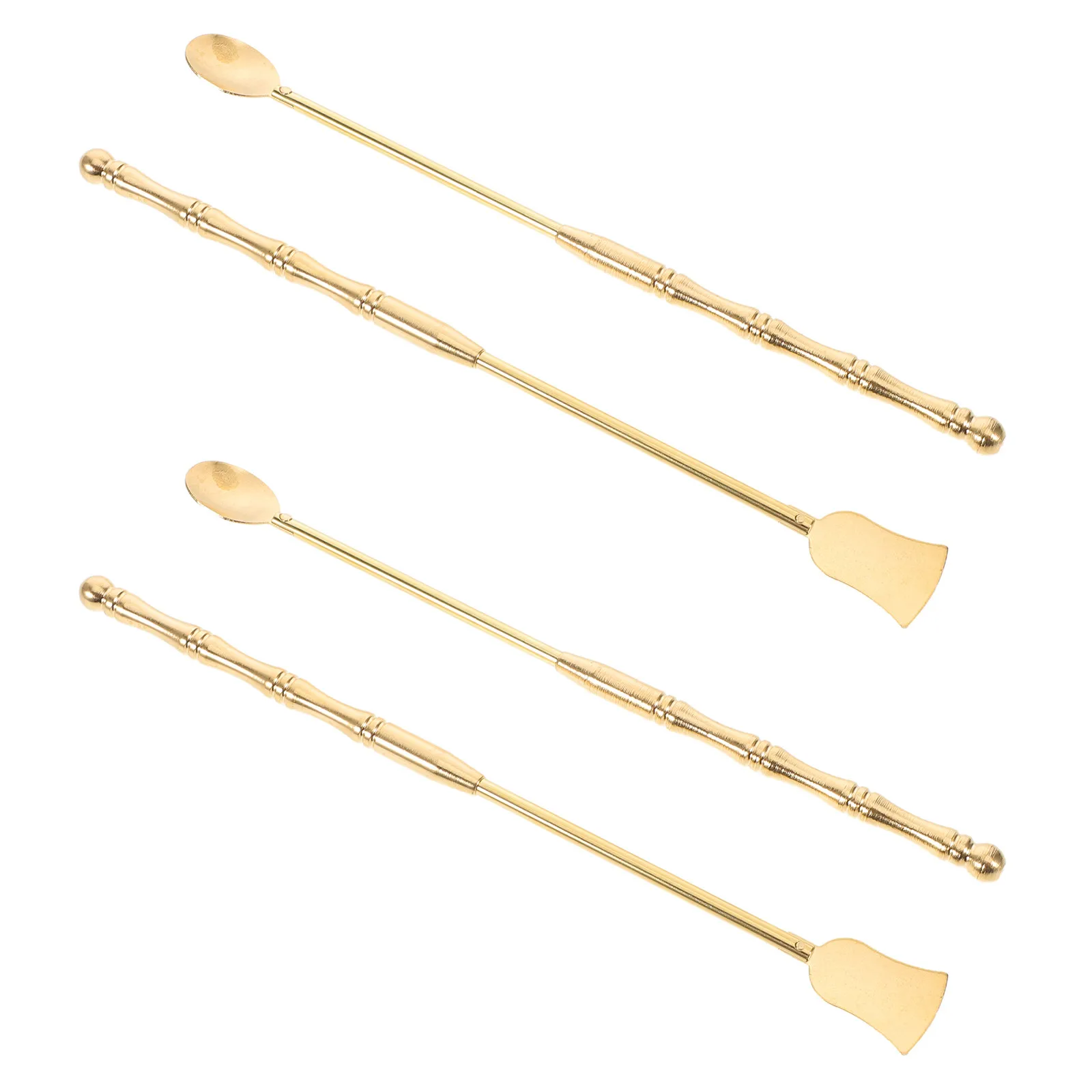4Pcs Copper Incense Tool Set Burner Spoon Shovel for Tea Ceremony Yoga Room Incense Making Equipment Supplies