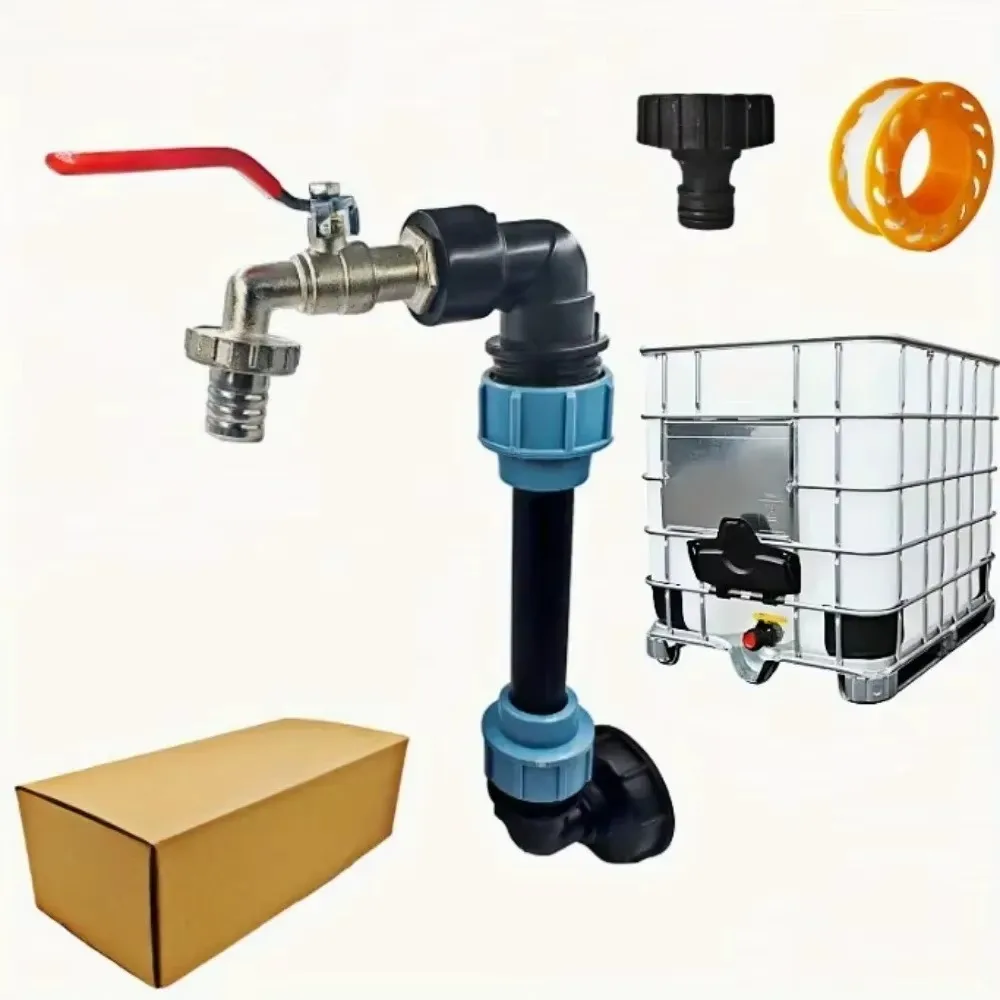 1 Set Copper-colored Faucet Connectors 3/4