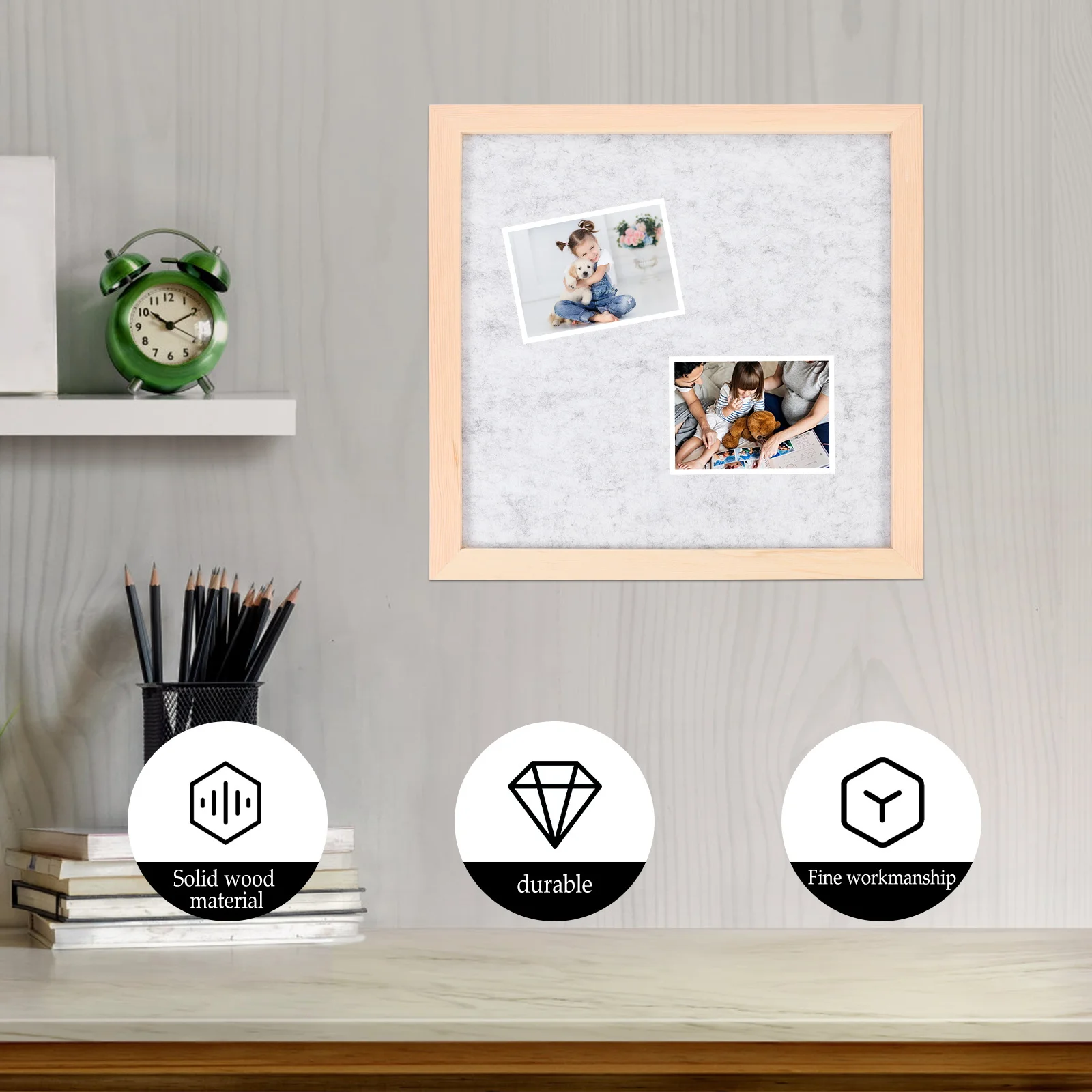 1 قطعة لوحة رسائل اللباد ذاتية الصنع نسيج ناعم الملمس آمن للعناية بالبشرة في الفصول الدراسية ديكور المنزل لوحة رسائل ذاتية الصنع #1