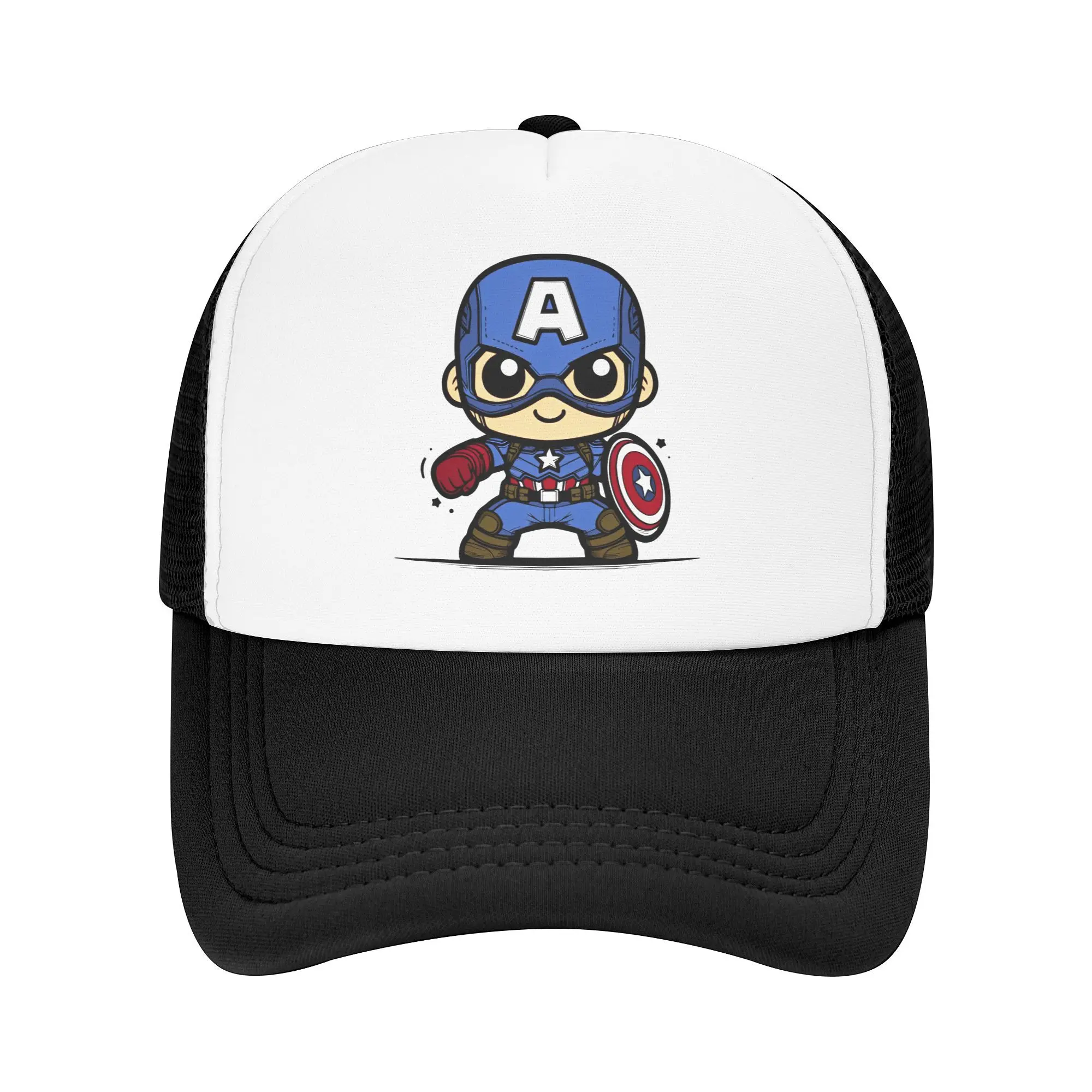 Captain America Snapback Hat For Men Women Summer Cooling Mesh Side Sun Hats Caps Adjustable Fit For Casual Wear