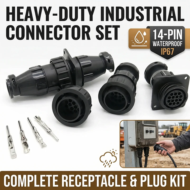 5Sets AMP TE SMEMA SMT Signal Connector 4P/9P/14 Pin Aviation Plug Compatible with 182645 182919 182647 182649 206043 for PCB