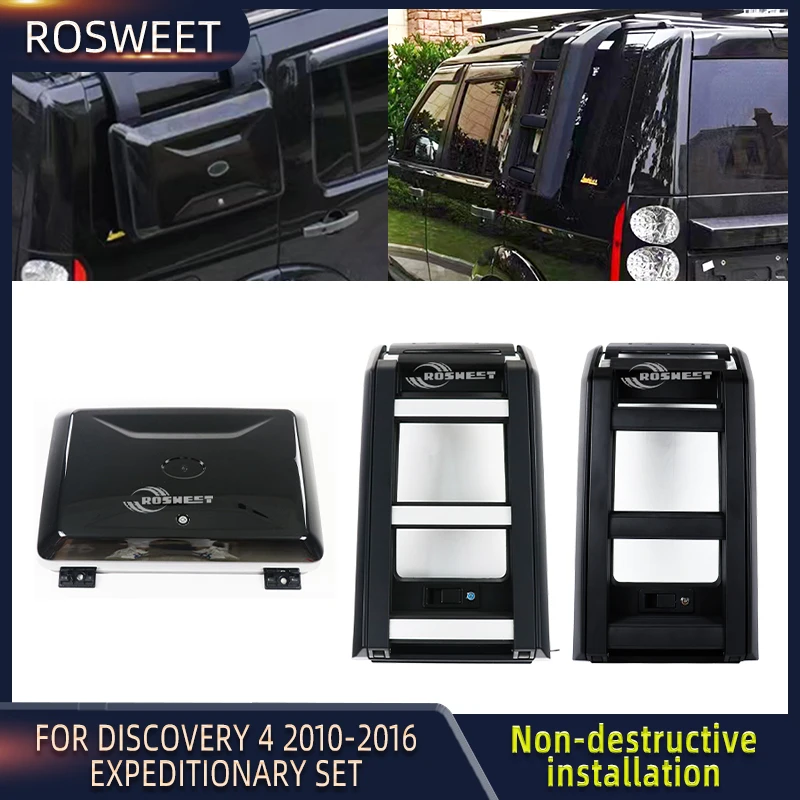 For Land Rover Discovery 4 LR4 L319 2010-2016 Roof Rack Side Ladder Luggage Boxes Toolkit Upgrade Defender Style Car Accessories