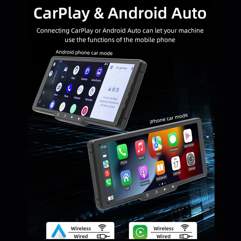 10.26Inch Car Touch Screen With Button Wireless Carplay Android Auto Car Portable Radio Bluetooth MP5 The Host Durable