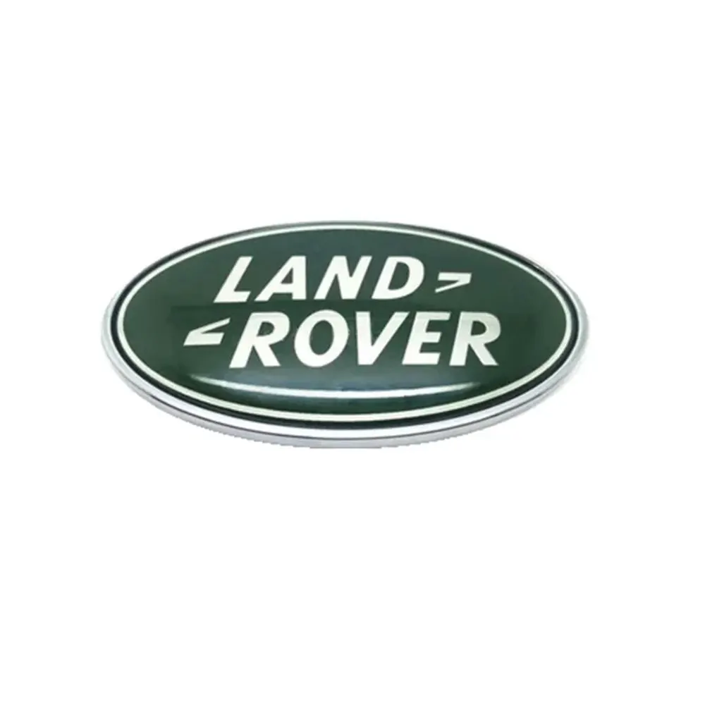 2 pezzi Logo in alluminio Land Rover Emblem Car Front Bonnet Badge e adesivo bagagliaio posteriore per Land Rover Freelander Discovery Defender