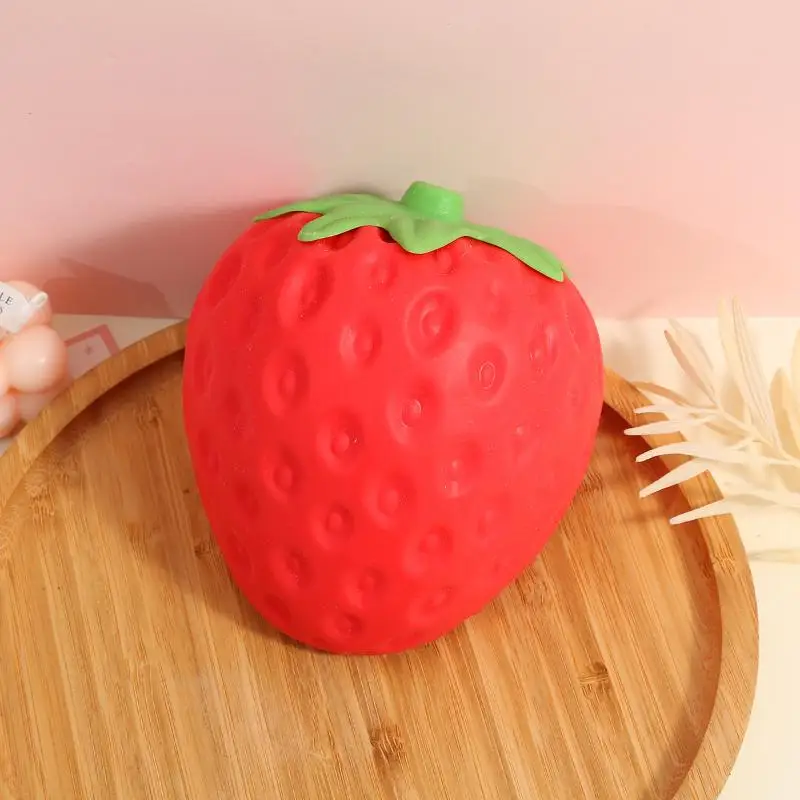 Oversized Giant Strawberry Shapeable Squeeze Ball Slow Rebound Fidget Toy Stress Relief Present For Adults And Friends