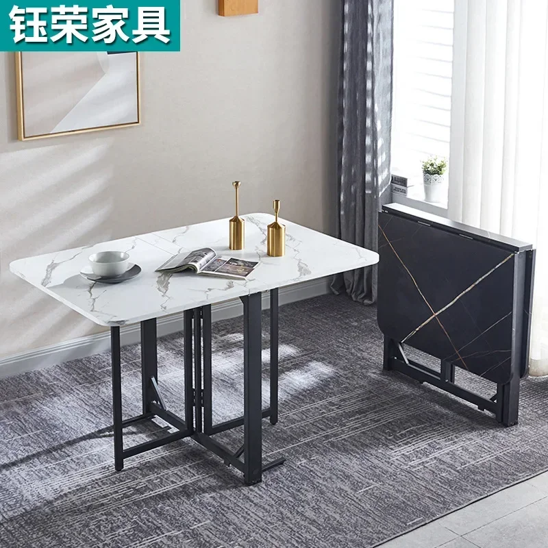 

Small Household Foldable Dining Table Simple Movable Rectangular Table Portable Banquet Folding Table