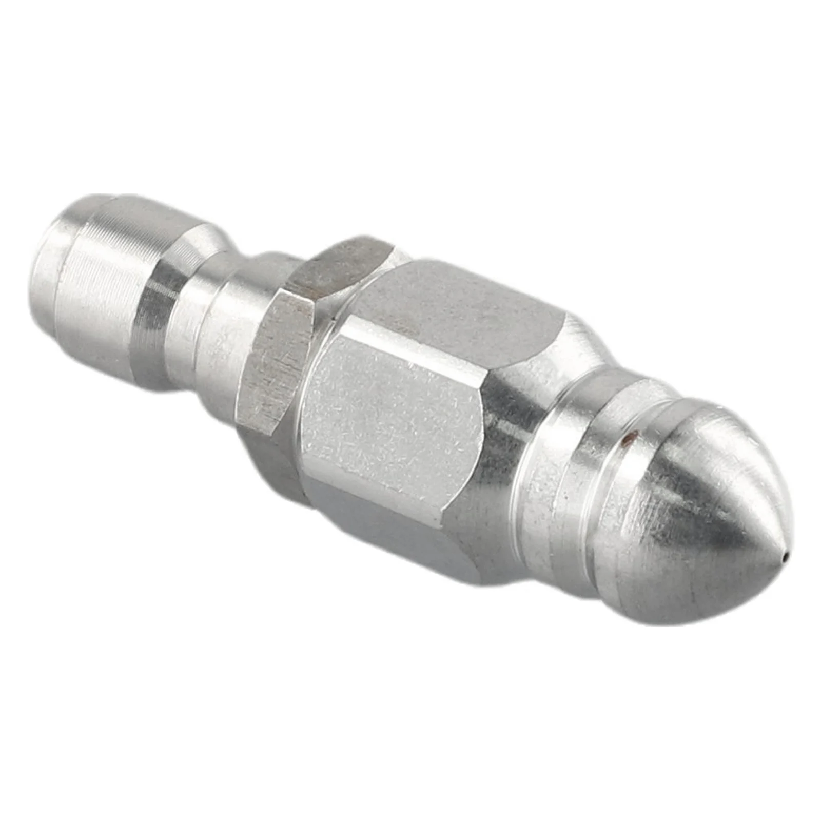 New Practical Nozzle Silver 1 Front 6 Back 1/4 inches 1/4'' Drain Hose Spare Stainless Steel Wear Resistance 1/4inch