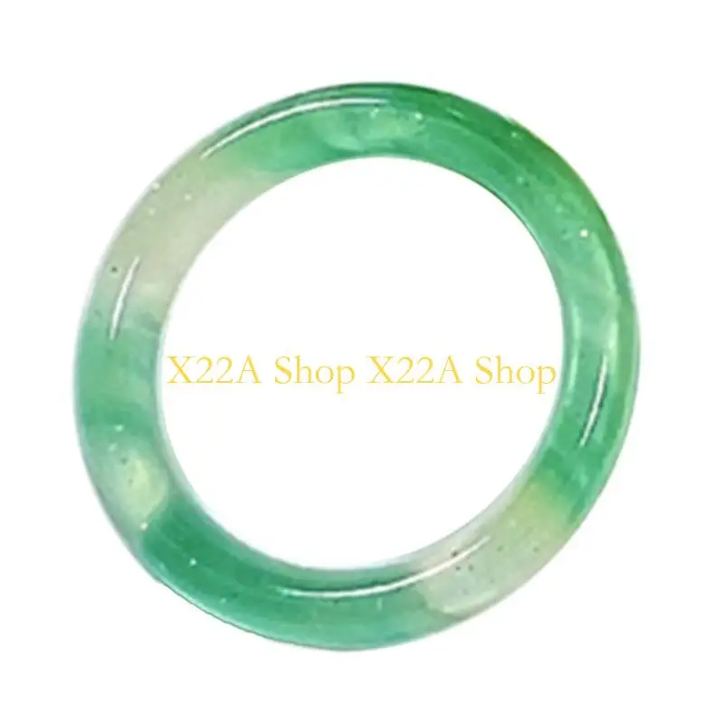 Einzigartige Acrylimitation Jade Ringe Einfacher Gradientenfarbe stapelbarer Ringschmuck