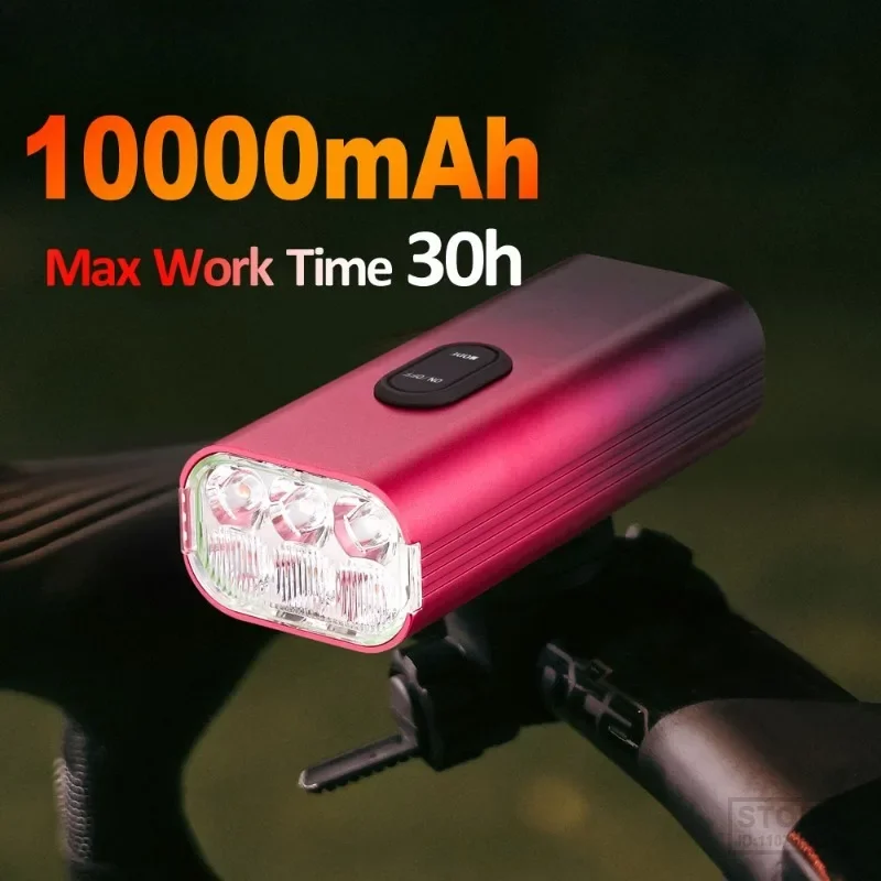 

10000mAh Bicycle Front Light Hoisting Headlights Multifunctional Holder USB Charing Led Bike Light Garmin