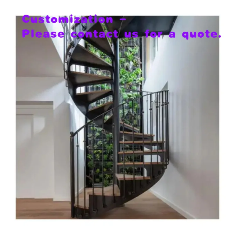 custom.Prima Classic Black Round Galvanized Carbon Steel Staircase
