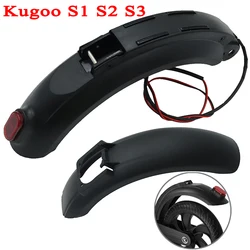 Electric Scooter Rear Fender Mudguard Wing + Tail Lamp For KuGoo S1 S2 S3 Scooter Skateboard Parts E Scooter Accessories