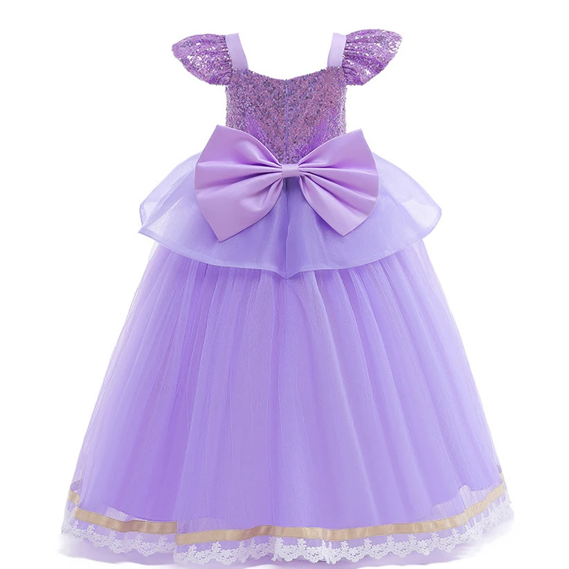 Princess Dresses Girls Halloween Christmas Dress up Costume Purple Party Princess Costume for Girls Age 3-10 2 Princess Dresses Girls Halloween Christmas Dress up Costume Purple Party Princess Costume for Girls Age 3-10 2