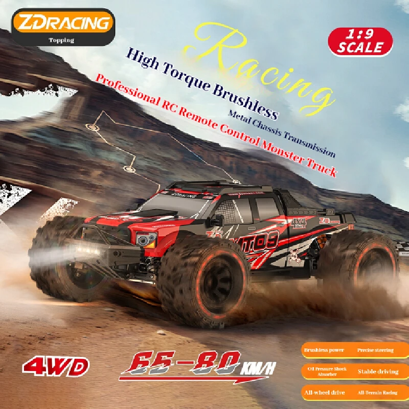 

ZD Racing Monster Truck 1/9 Scale 4WD Brushless High Speed ROCKET MT09 Off Road Remote Control Car For RC Hobby Enthusiasts
