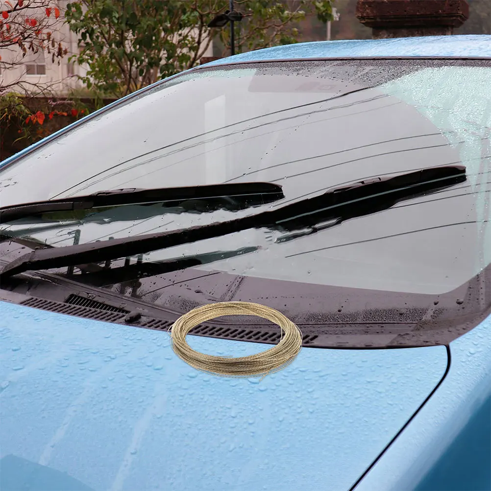 

2Pcs Windshield Removal Wire Tool Golden Steel Rope Car Auto Window Cutter Adhesive Cutting Windshield Cord Repair Tool