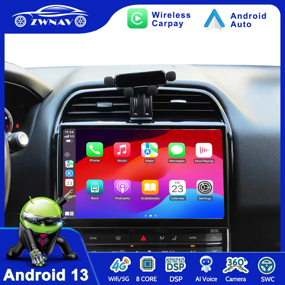 

11.4 inch Touch Screen Carplay Android 13 For Jaguar XE F-Pace 2016 2017 2018 GPS Navigation Car Radio Stereo Receiver Head Unit