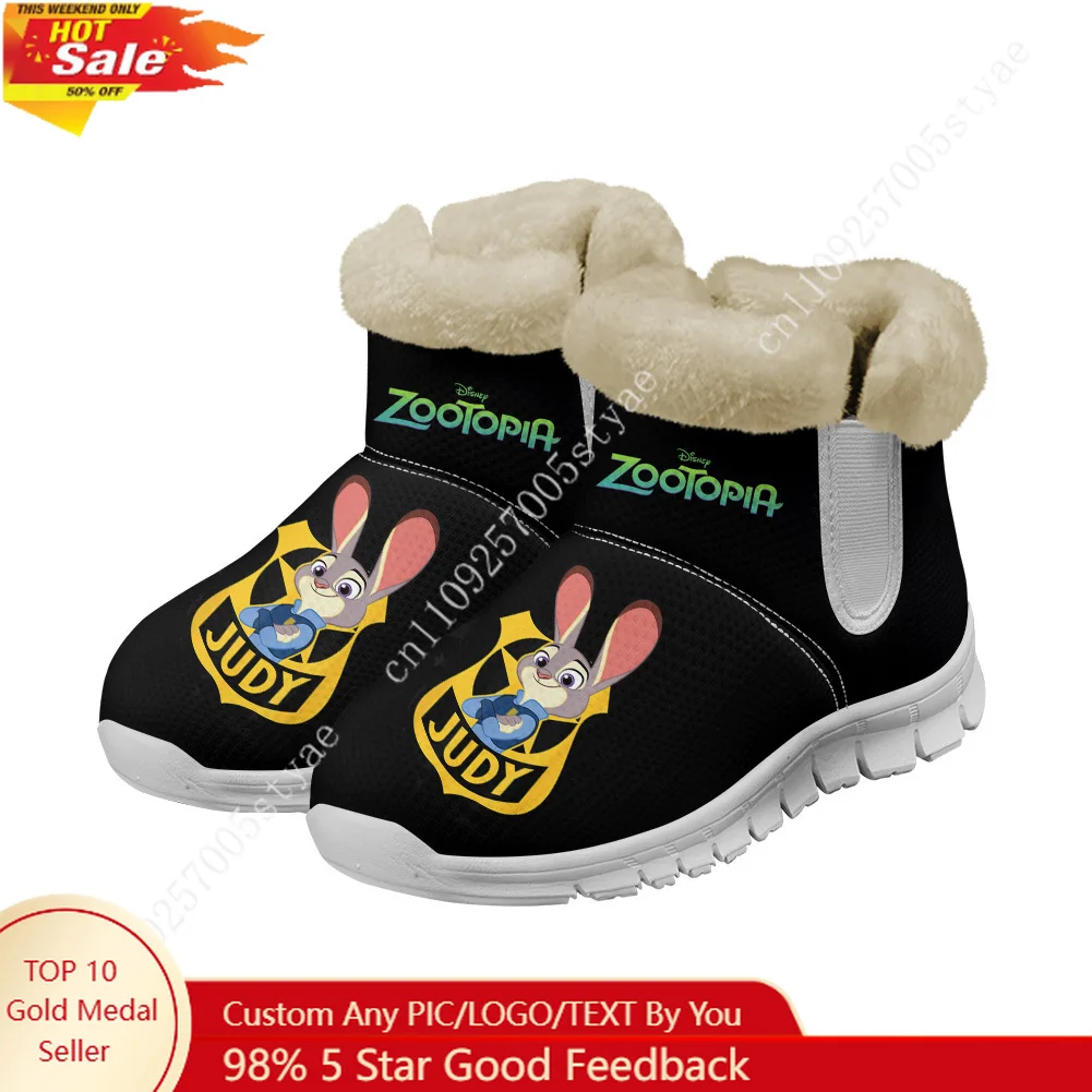 

Disney Zootopia Judy Hopps Officer Snow Boots Mens Womens Warm shoes lightweight casual boots Shoes Outdoor Sports Shoes